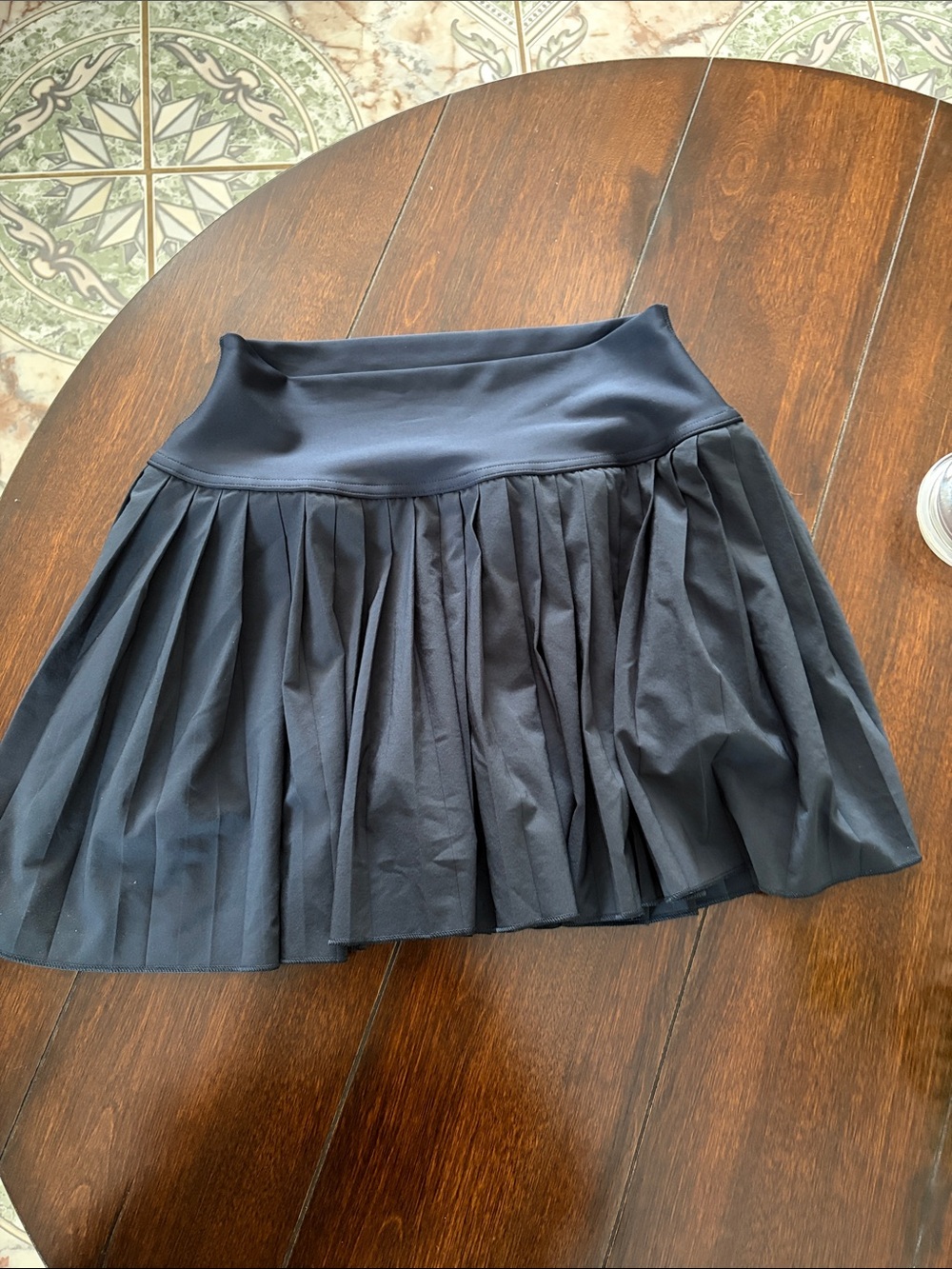 CRZ YOGA Black Pleated Mini Skirt